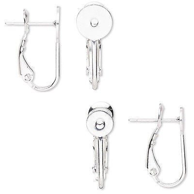 Stud Omega Back Post Earring Findings With Round Flat Pad for Cabochons Sold Individually