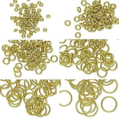 Shiny Raw Brass 18 Gauge 1.02mm Open Round Circle Jump Ring Findings~Sold Individually