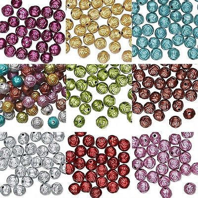 Metallic Plastic Bead Bundle - Various Colors and Shapes – Lucky