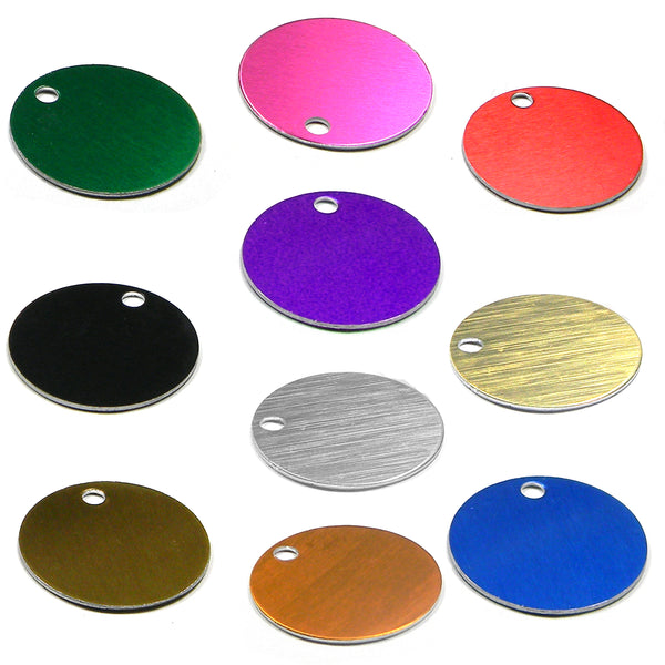 Blank 1 inch (25mm) Flat Round Blank Anodized Aluminum Coin Charms for Stamping or Engraving~Sold Individually