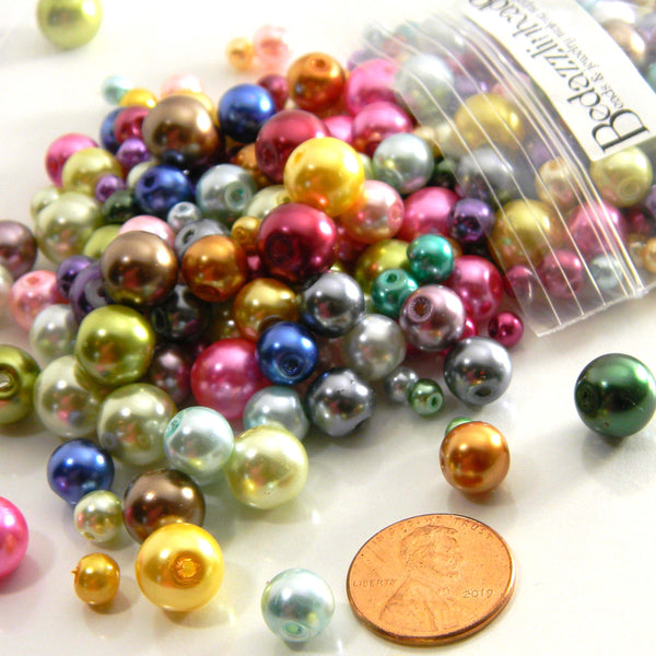 Wholesale Beads Bulk Beads 4mm Glass Pearls 4mm Beads Assorted Beads 4mm  Glass Beads 4mm Pearls 20 Strands 4320 Pieces PREORDER 