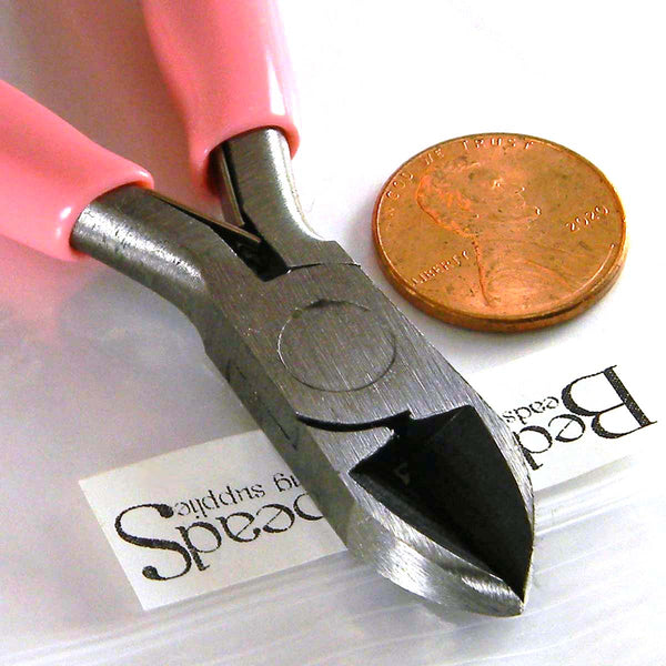 45# Carbon Steel Jewelry Pliers, Side Cutting Pliers, Side Cutter,  Polishing, Pink, 10.5x7.5x0.85cm