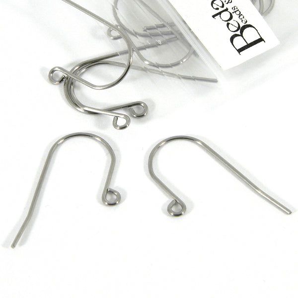 Big Surgical 316 Grade Stainless Steel Silver Fish Hook Earring Findings With Loop~Sold Individually