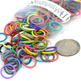 Big Iron Assorted Bright Color Mix 10mm 19 Gauge Jumprings with Strong Base Metal Jump Ring Jewelry Findings~Sold in 100 piece increments