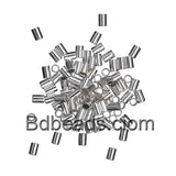 Crimp Tube Beads 3mm x 2mm Findings for Terminating the end of Jewelry Beading Cord & Wire Plated Over Brass Base Metal~Sold Individually