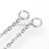 Stainless Surgical Steel 4 inch Long Chain Ear thread Earring Findings with Loop~Sold Individually