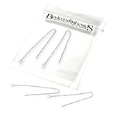 Stainless Surgical Steel 4 inch Long Chain Ear thread Earring Findings with Loop~Sold Individually