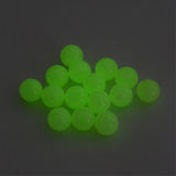 Luminous Light Pale Green Bright Glow in the Dark Plastic Acrylic Round Loose Glowing GID Jewelry Beads with Holes~Sold Individually