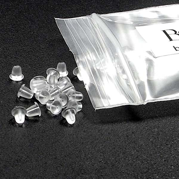 Clear Hypoallergenic Soft Plastic Earring Backings for Post & Stud Earrings~Sold Individually