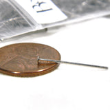 Surgical 304 Grade Silver Stainless Steel 21 Gauge 0.71mm 18mm Long Headpin Flat Head Pin Jewelry Findings~Sold Individually