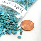 50 Grams of Natural Turquoise Blue Howlite 2mm - 9mm Stone Embellishment Gemstone Chips Undrilled Craft Pieces with No Hole~Sold in 5 gram increments