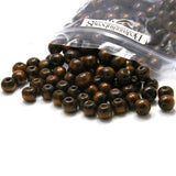 Dark Brown Coated Boxwood Wooden Wood Round Rondelle Craft Beads in Small-Big Sizes~Sold Individually