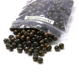 Dark Brown Coated Boxwood Wooden Wood Round Rondelle Craft Beads in Small-Big Sizes~Sold Individually