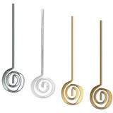 Plated 19 Gauge 0.91mm 2 inch Headpins With Spiral Swirl Head End Findings~Sold Individually