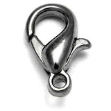 10mm Little Lobster Claw Clasps With Lever & Closed Loop Jewelry Findings Plated Over a Pewter Base Metal~Sold Individually