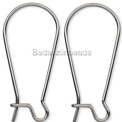 Dark Silver Surgical 316L Stainless Steel Big 1 inch Kidney Earring Findings~Sold Individually