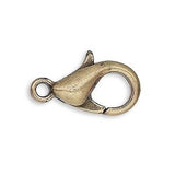 Little 12mm Lobster Claw Clasp Jewelry Findings W/ Loop Plated Pewter Metal~Sold Individually