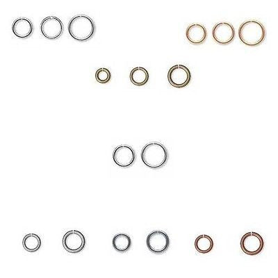 Round 22 Gauge 0.64mm Open Jump Ring Findings Plated Brass Metal Jumprings~Sold Individually