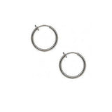 17mm Round Clip on Hoop Earrings With Spring Closure for a Pierced Look~Sold Individually