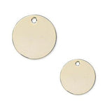 Flat Round Circle Blank Coin Engravable Stamping Charms Plated Brass Metal~Sold Individually