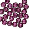 Rose Shaped 8mm Plastic Metallic Coated Acrylic Rosebud Flower Beads~Sold Individually
