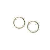 17mm Round Clip on Hoop Earrings With Spring Closure for a Pierced Look~Sold Individually