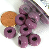 Big 13mm x 7mm Plastic Acrylic European Spacer Rondelle Jewelry Craft Beads with a 5mm Hole in Opaque Colors~Sold Individually