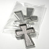 Big Antique Plated Cross Pendant Charm Finding with Embellishing Bezel Cup Setting~Sold Individually