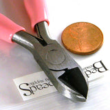 Pink & Carbon Steel Metal Side Cutters Spring Loaded Return Action Jewelers Cutting Pliers Tool~Sold Individually