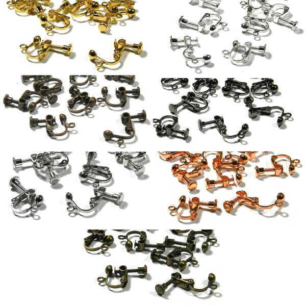 13x7.2mm Brass Clip On Earring Backs-0454-33
