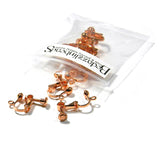 Plated Brass Metal Clip On Adjustable Screw Back 4.5mm Ball & Open Loop Fake Earring Findings~Sold Individually