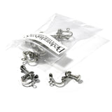Plated Brass Metal Clip On Adjustable Screw Back 4.5mm Ball & Open Loop Fake Earring Findings~Sold Individually